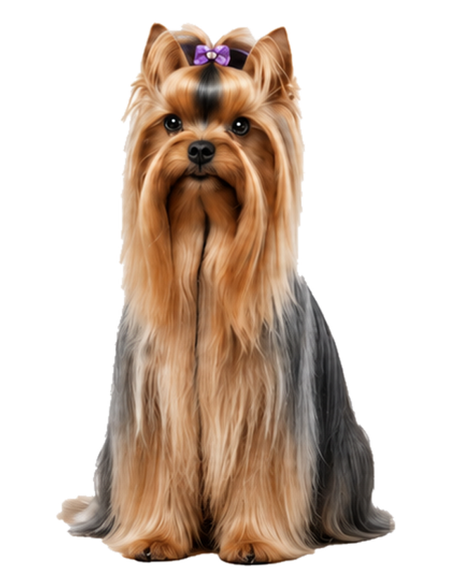 Cachorro de pelo longo em retrato premium